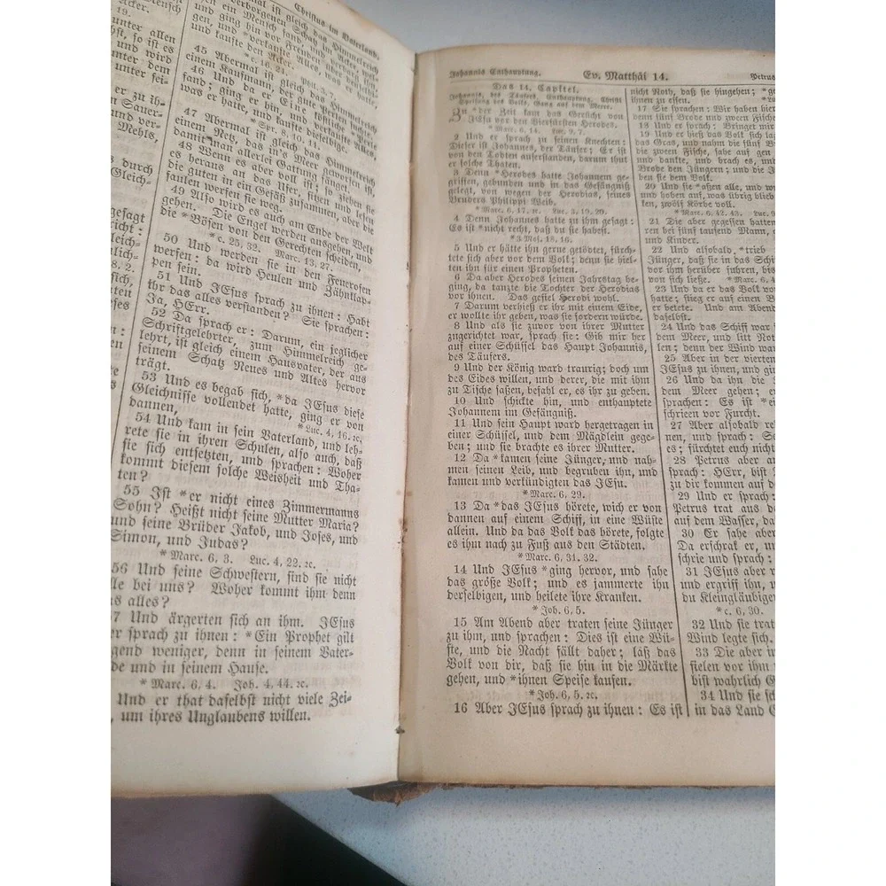 1871 German Bible Great Condition! Die Bible Old And New Testament Free Shipping